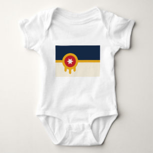 Body Para Bebé Traje para bebés con bandera de Tulsa, Oklahoma