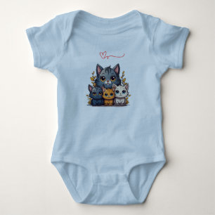 Body Para Bebé Traje para bebés con gatitos: