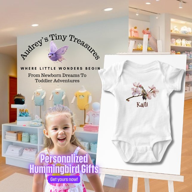 Body Para Bebé Traje para bebés con Hummingbird personalizado (Subido por el creador)