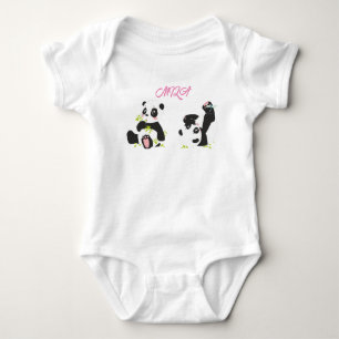 Body Para Bebé Traje para bebés con pandas adorables
