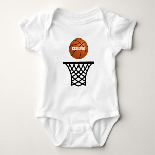 Body Para Bebé Traje para bebés de baloncesto personalizado