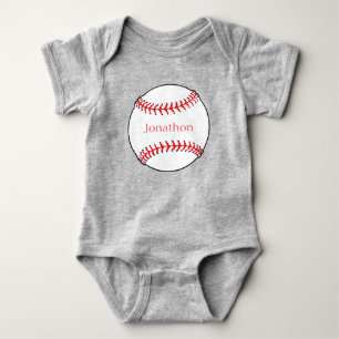 Body Para Bebé Traje para bebés de béisbol personalizado