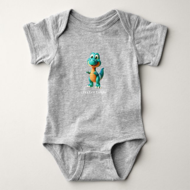 Body Para Bebé Traje para bebés de dinosaurios (Anverso)