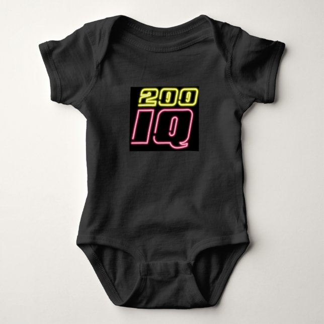 Body Para Bebé Traje para bebés, diseño de "200 IQ" (Anverso)