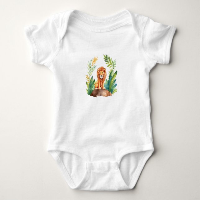 Body Para Bebé Traje para bebés - diseño de león (Anverso)