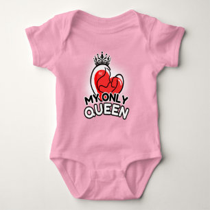 Body Para Bebé Traje para bebés : Mi única reina (rosa)