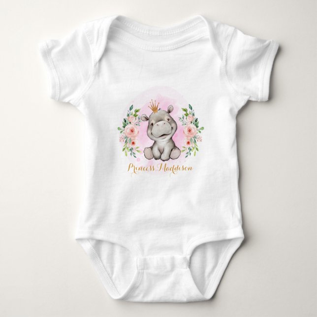 Body Para Bebé Traje para bebés para la princesa Hippo (Anverso)