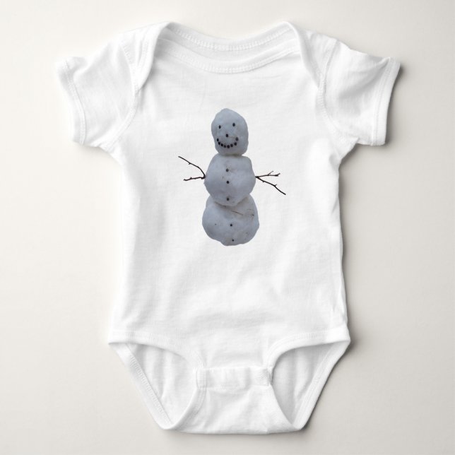 Body Para Bebé Traje para bebés - Snowman (Anverso)