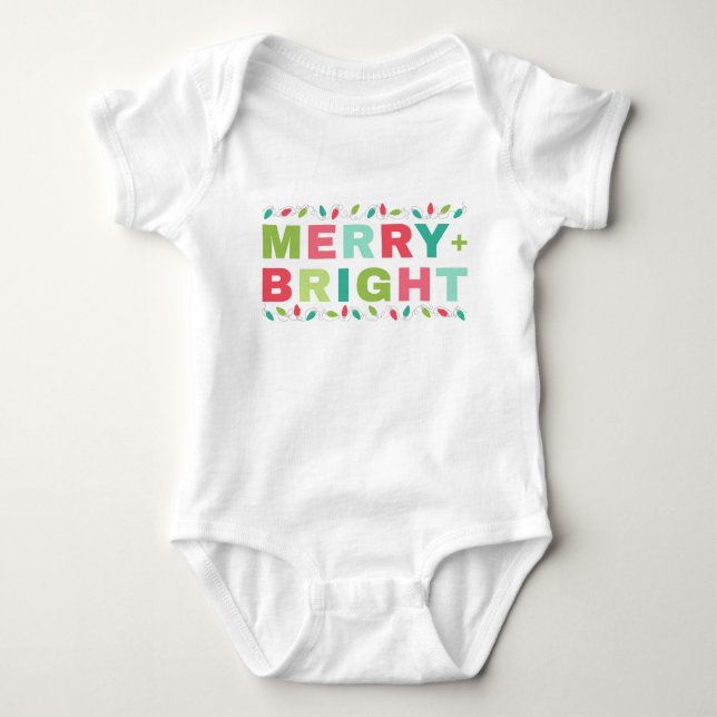 Body Para Bebé Traje para bodysastre de feriado para bebes brilla (Anverso)