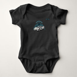 Body Para Bebé Traje para el bebé de coches de carreras negro