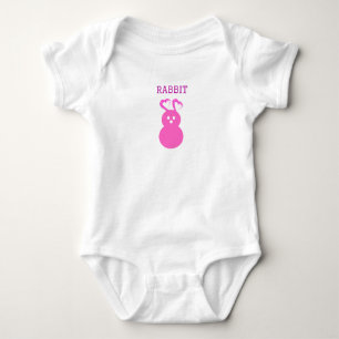 Body Para Bebé Traje para el corazón de conejo de Pascua