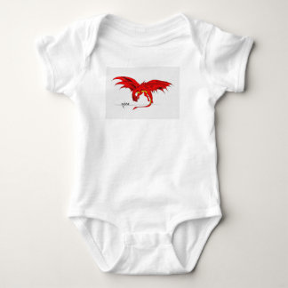 Body Para Bebé Traje para el cuerpo del dragón rojo