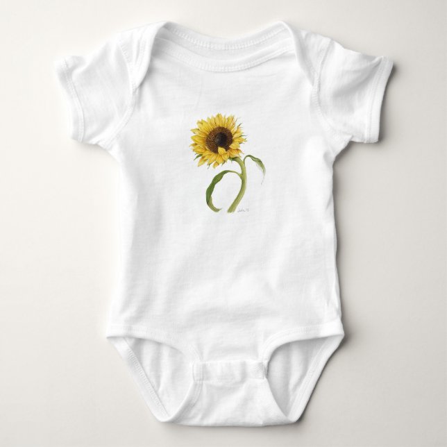 Body Para Bebé Traje para el cuerpo del girasol infantil (Anverso)