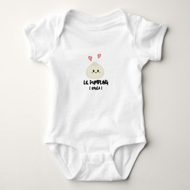 Body Para Bebé Traje para niñas y niños, Dumpling de lilos (Anverso)