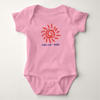 Traje para niñas y niños rosados - Texto personali