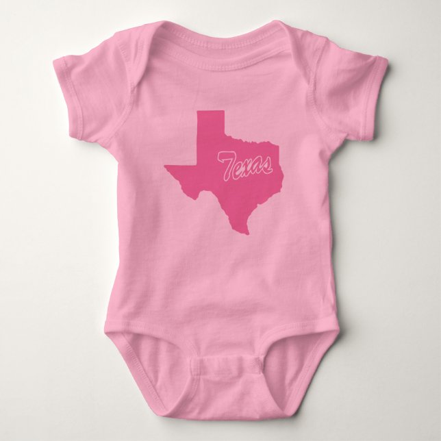 Body Para Bebé Traje Para Niños De Forma De Estado De Texas (Anverso)