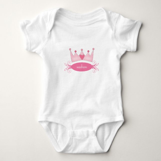 Body Para Bebé Traje para niños de infantes de princesa personali (Anverso)