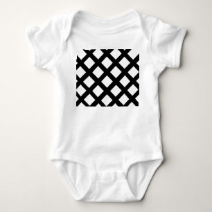 Body Para Bebé Traje para niños de lattice (crema y negro)