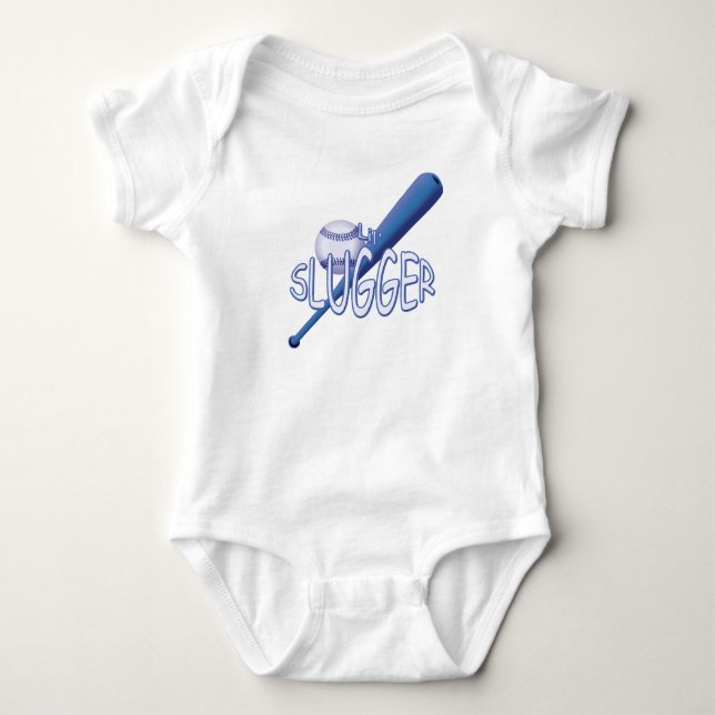 Body Para Bebé Traje para niños de lino de béisbol (Anverso)