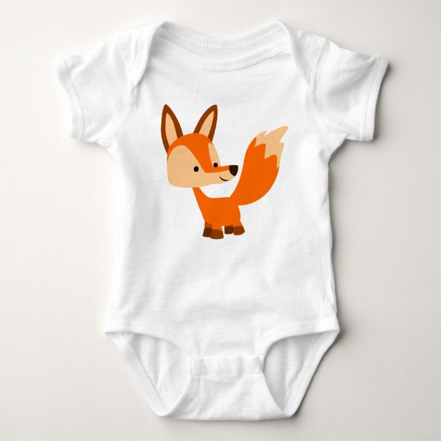 Body Para Bebé Traje para niños de Personalizado amable Fox Baby  (Anverso)