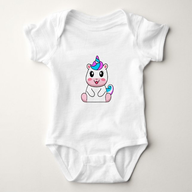 Body Para Bebé Traje para niños de unicornio (Anverso)
