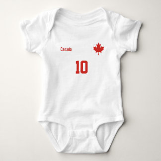Body Para Bebé Traje personalizado de Canadá con nombre y número