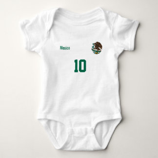 Body Para Bebé Traje personalizado de México con nombre y número