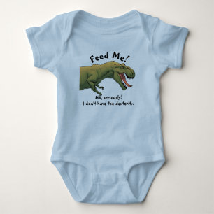 Body Para Bebé Traje Una Pieza T-Rex Dinosaurio Aliméntame Bebé 