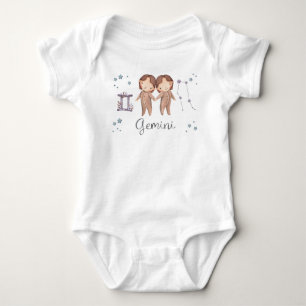 Body Para Bebé Traje y camiseta para bebé Géminis del zodiaco