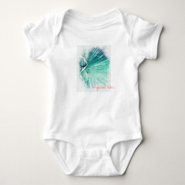 Body Para Bebé Trajes de bebé con hoja de palmera de vibraciones  (Anverso)