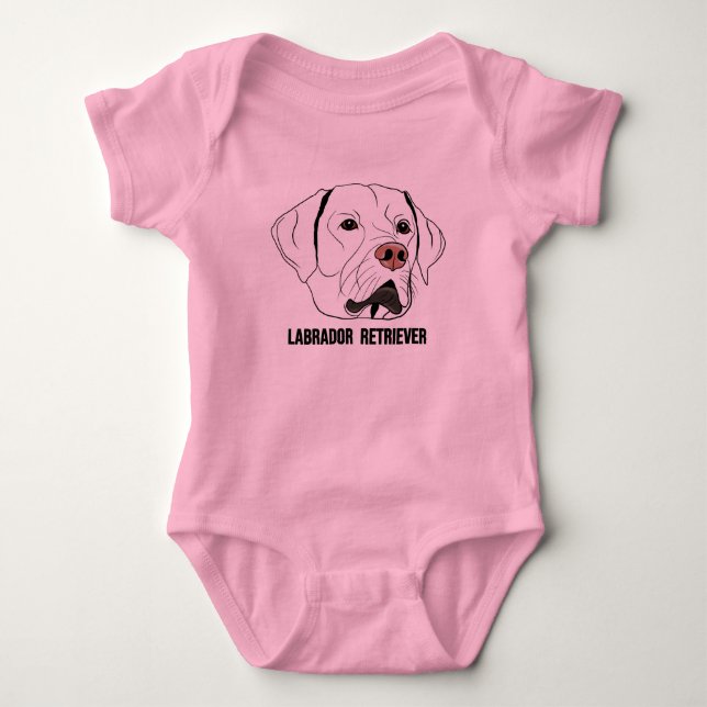 Body Para Bebé trajes de bebé LABRADOR RETRIEVER (Anverso)