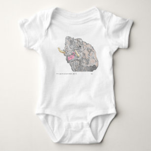 Body Para Bebé Trajes de bebé y elefantes de dibujo de un solo pe