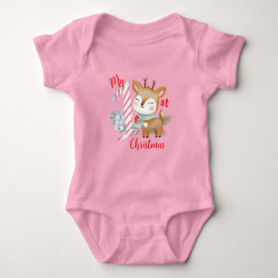 Body Para Bebé Trajes de cuerpo con ilustracion de ciervo.