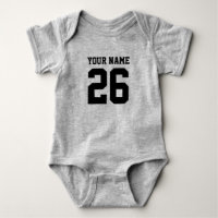 Trajes personalizados de fútbol grises para bebé