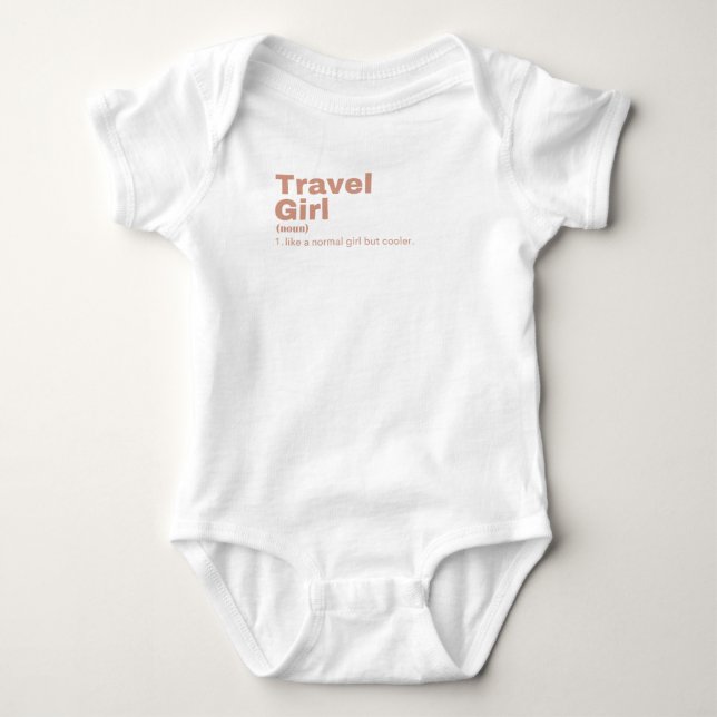 Body Para Bebé Travel Girl - Travel (Anverso)