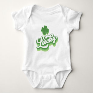 Body Para Bebé Trébol Afortunado Día de San Patricio Irlandés