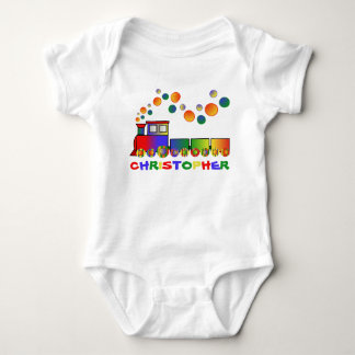 Body Para Bebé Tren colorido personalizado
