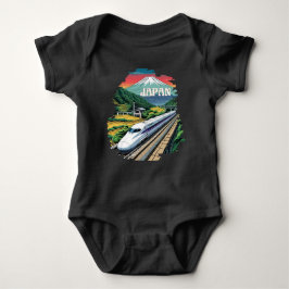 Body Para Bebé Tren de bala japonés y el Monte Fuji