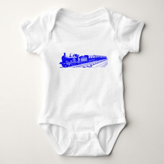 Body Para Bebé Tren de cosecha - Azul (Anverso)