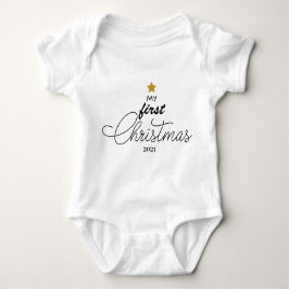 Body Para Bebé "Trendy my First Christmas Script Baby One Piece B