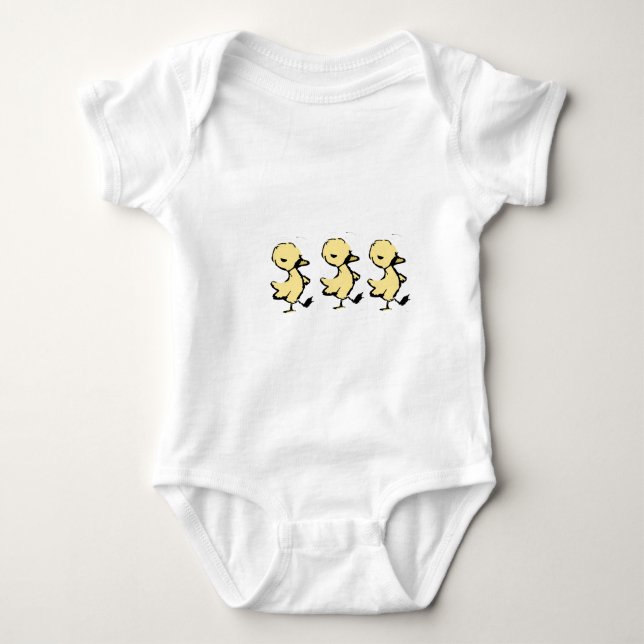 Body Para Bebé Tres adorables patitos (Anverso)
