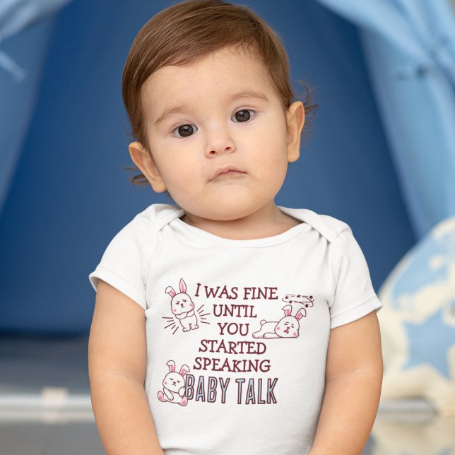 Body Para Bebé Tres conejos no les gusta hablar como bebé (Subido por el creador)