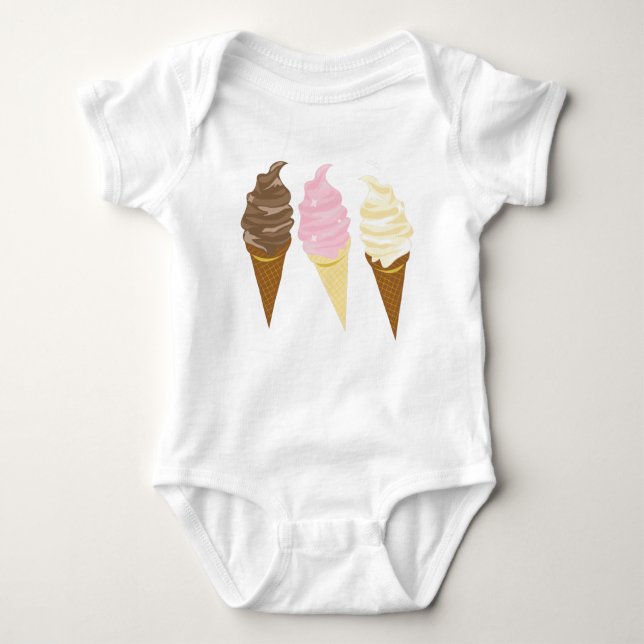 Body Para Bebé Tres Conos (Anverso)