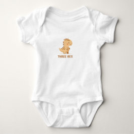 Body Para Bebé Tres Dino Pun Rex Lindo – Divertido Dinosaurio Kaw