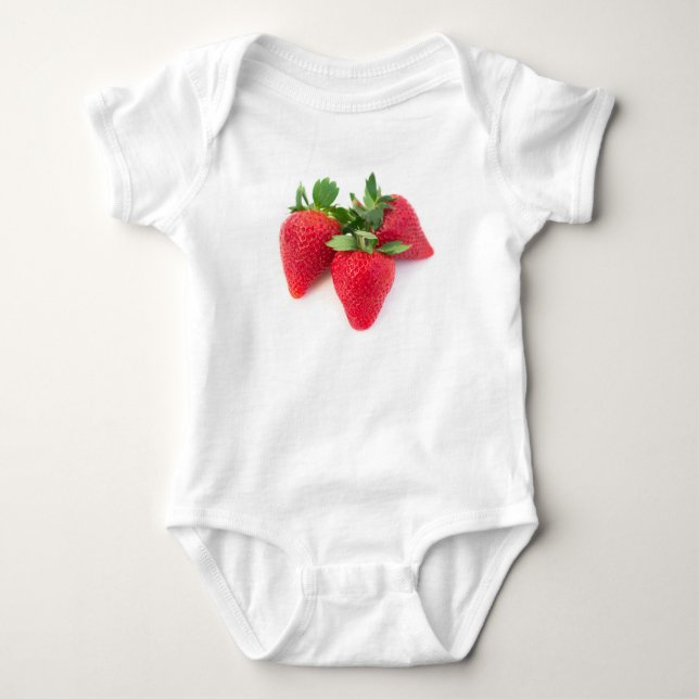 Body Para Bebé Tres fresas (Anverso)