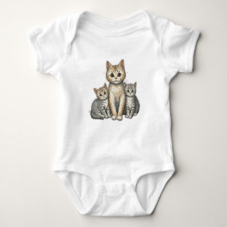 Body Para Bebé Tres Gatitos