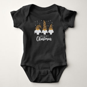 Body Para Bebé Tres Gnomis Con Navidades De Gnome De Leopard Plai