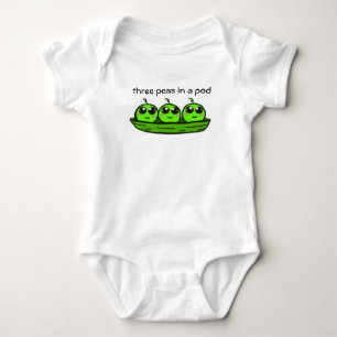 Body Para Bebé Tres guisantes en una vaina Onsie