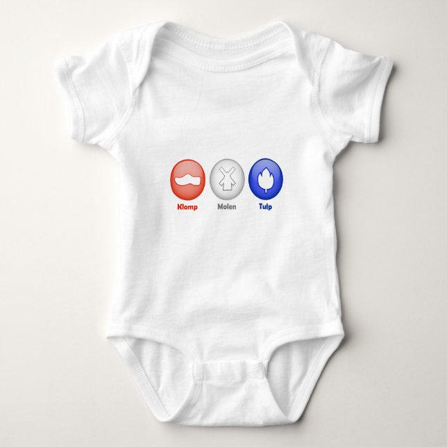 Body Para Bebé Tres iconos holandeses (Anverso)