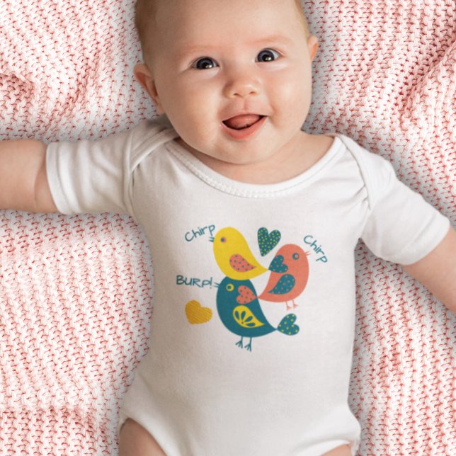 Body Para Bebé Tres lindos pájaros cantores (Subido por el creador)